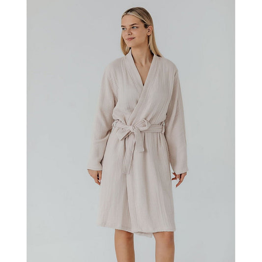 Bamboo badjas - Muslin - zacht roze