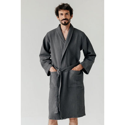 Kos Bathrobe Grey Charcoal