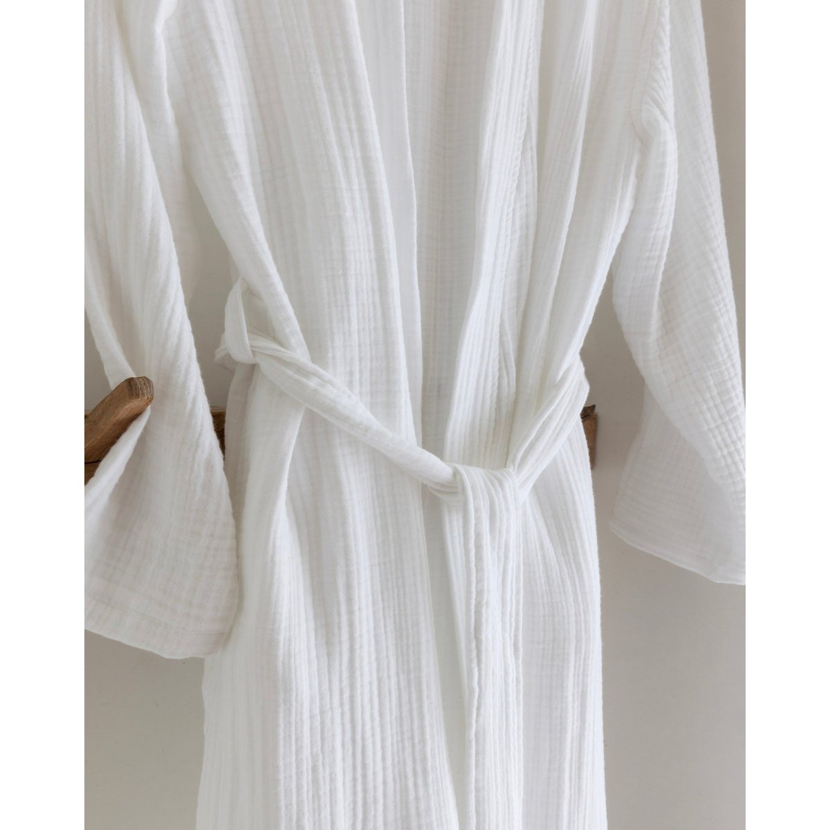 Bamboo badjas - Muslin - Wit