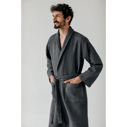 Kos Bathrobe Grey Charcoal