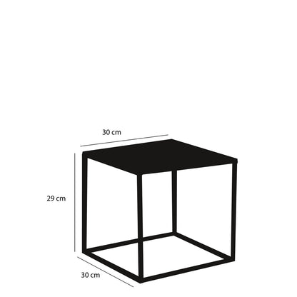 Goa zwarte bijzettafel, metaal